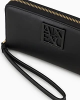Armani Exchange -  Horizontal wallet with logo, Woman, Black, Size: TU