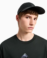 Armani Exchange - Satin fabric visor hat with logo, Man, Green, Size: TU
