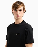Armani Exchange - Regular fit T-shirt with blurred logo effect, Man, Black, Size: