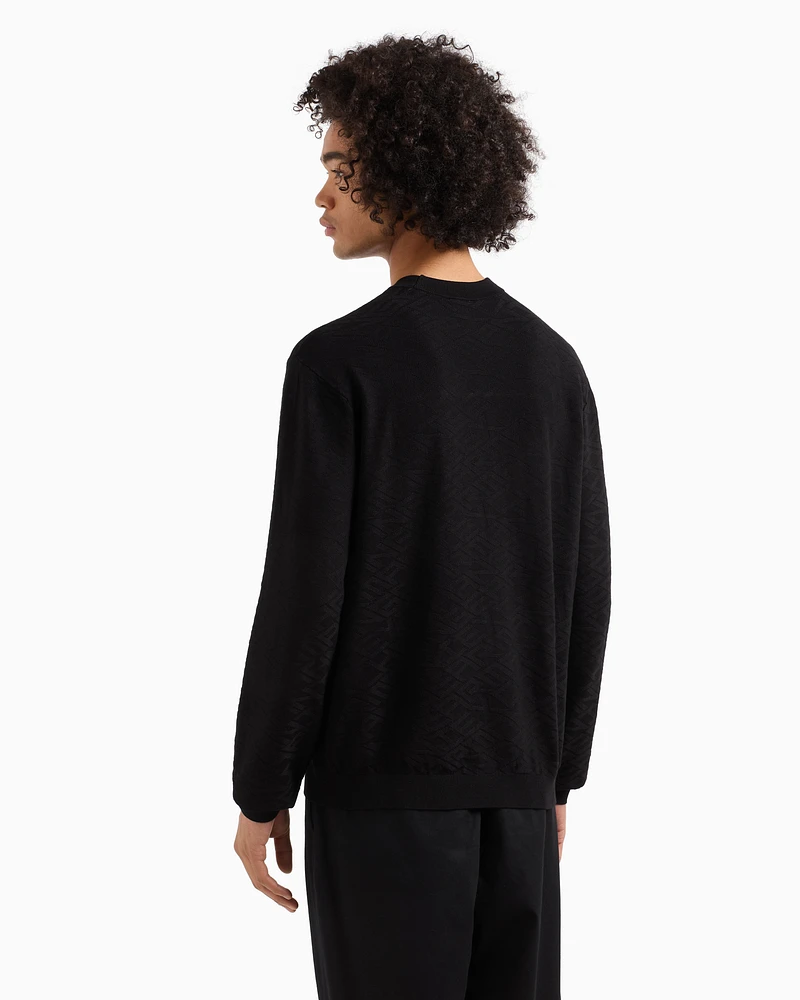 Armani Exchange - ASV Basic Crewneck Sweater, Man, Black, Size: