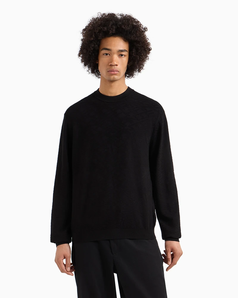 Armani Exchange - ASV Basic Crewneck Sweater, Man, Black, Size: