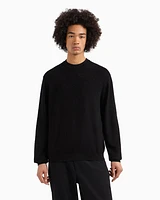 Armani Exchange - ASV Basic Crewneck Sweater, Man, Black, Size: