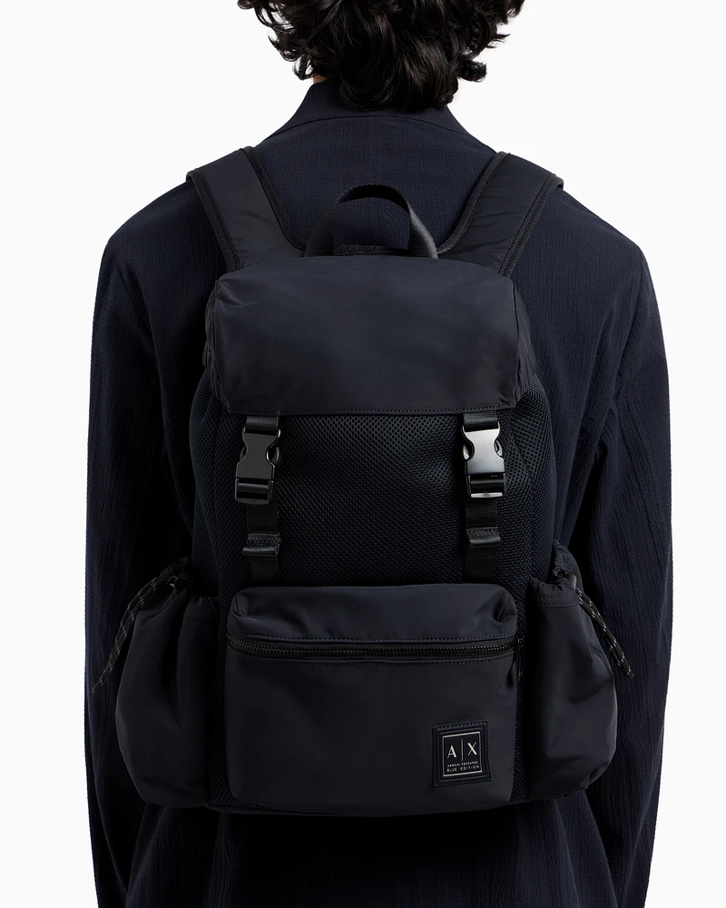 Armani Exchange - Backpack with side pockets, Man, Navy Blue, Size: TU