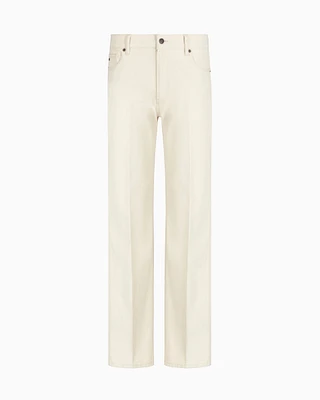 Emporio Armani - J76 straight-fit, bull denim jeans, Man, Beige, Size: