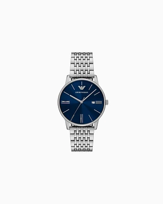 Emporio Armani -  Three-Hand Date Stainless Steel Watch, Man, Multicoloured, Size: TU