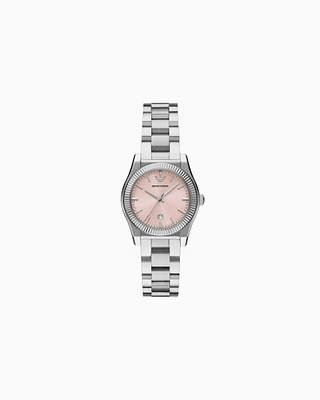 Emporio Armani -  Three-Hand Date Stainless Steel Watch, Woman, Multicoloured, Size: TU
