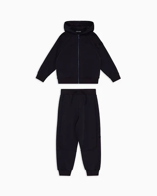 Emporio Armani - Tracksuit with zip-up, hooded sweatshirt and joggers, Boy, Navy_blue, Size: