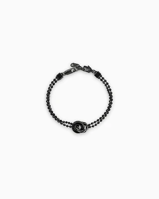 Emporio Armani -  Stainless Steel in Blacken Finishing Chain Bracelet, Man, Multicoloured, Size: TU