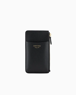 Emporio Armani - MyEA deer print mobile phone holder, Woman, Black, Size: TU