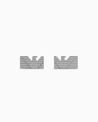 Emporio Armani - Stainless Steel Cufflinks, Man, Multicoloured, Size: TU