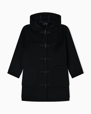 Emporio Armani - Wool cloth duffel coat , Boy, Navy Blue, Size: