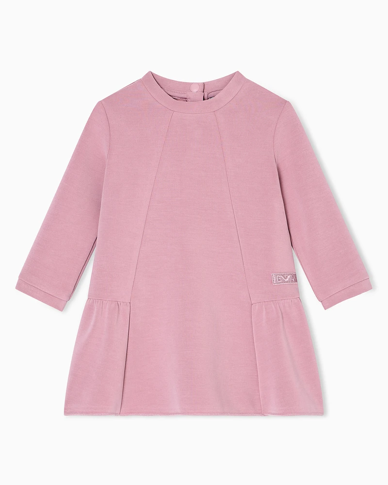Emporio Armani - Cupro dress with a flounce, Girl, Pink, Size: