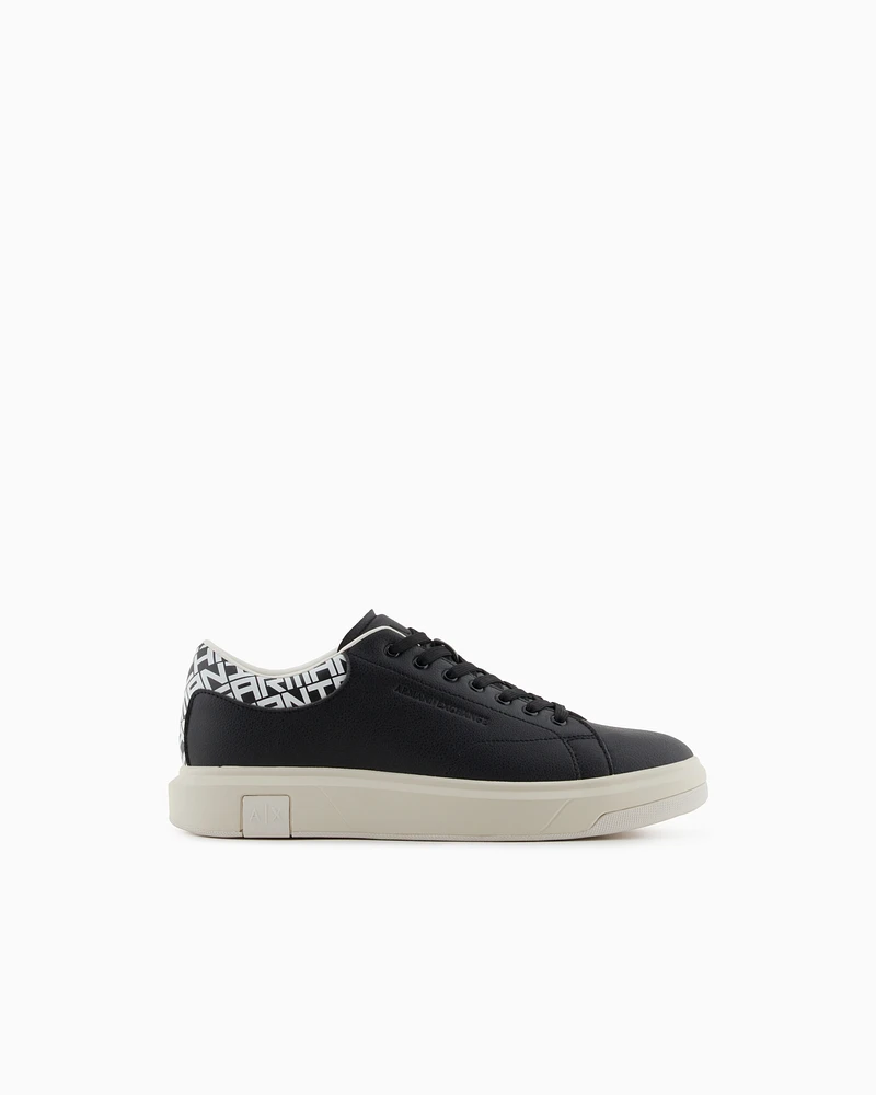 Armani Exchange - Sneakers with logo insert on the heel, Man, Black, Size: