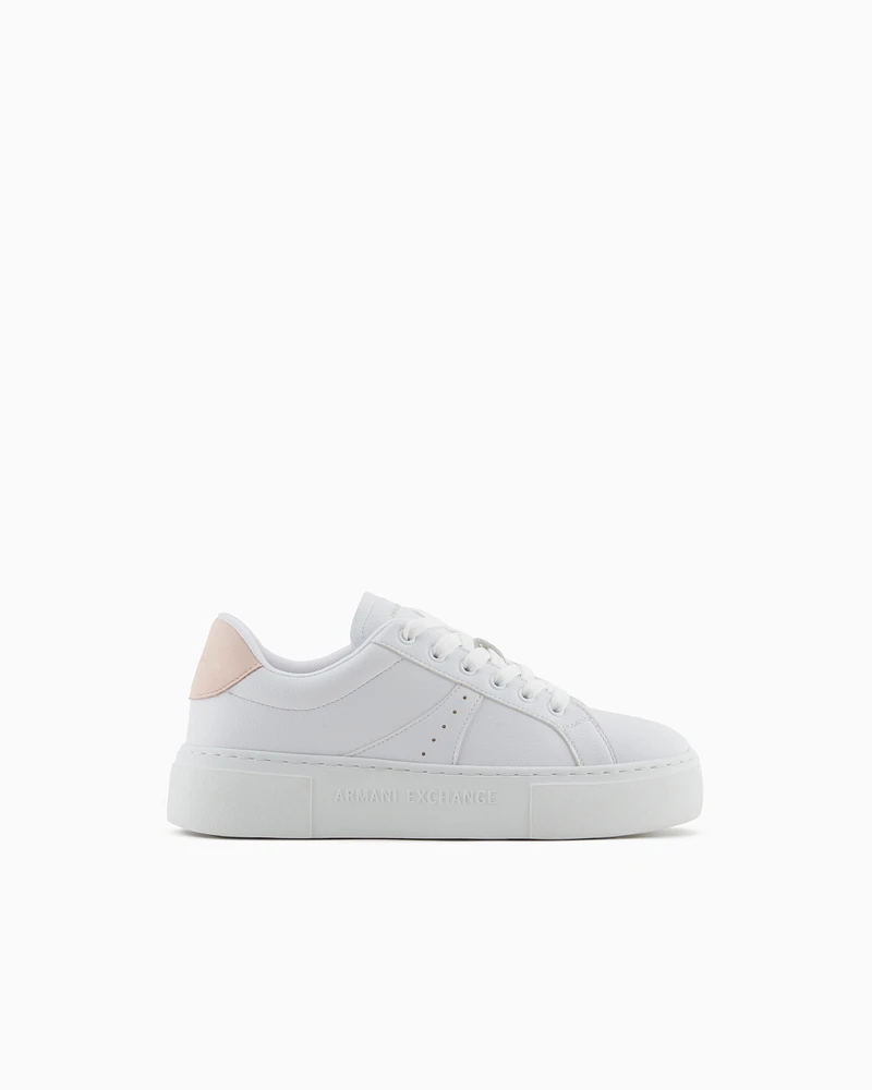 Armani Exchange - Sneakers with contrasting detail on the back, Woman, Pink, Size:
