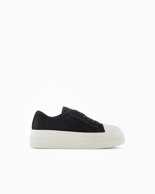 Armani Exchange - Sneakers with allover logo, Woman, Black, Size: