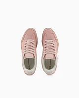 Armani Exchange - Suede Sneakers, Woman, Pink, Size: