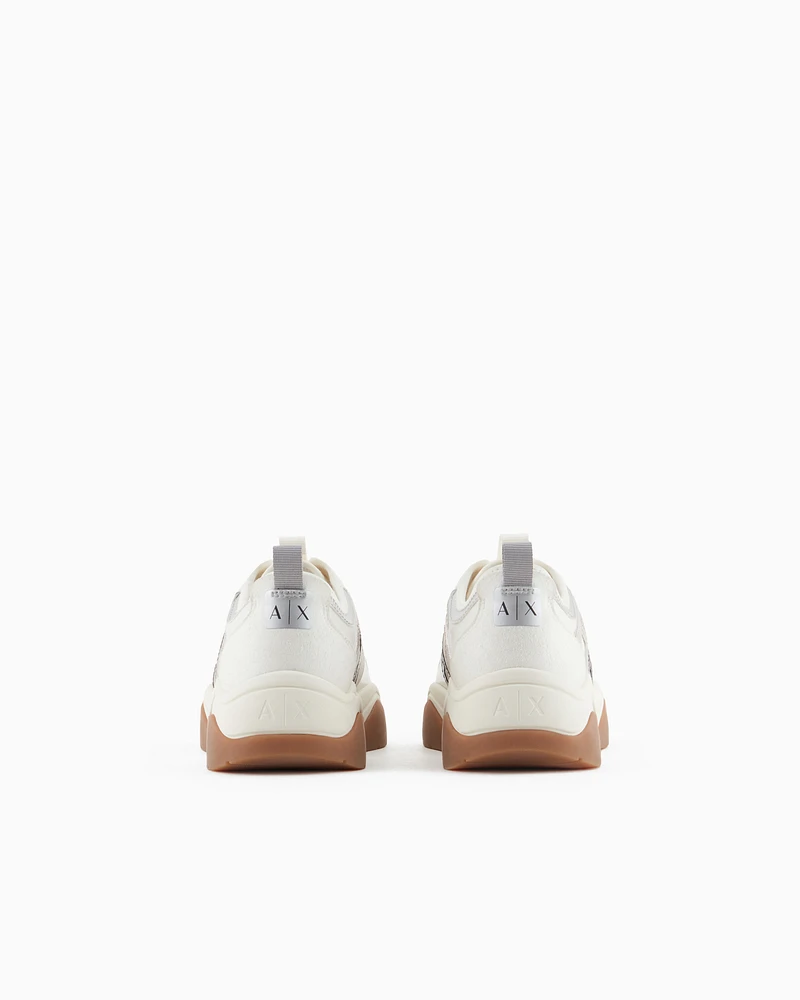 Armani Exchange - Chunky sneakers with logo, Woman, Beige, Size: