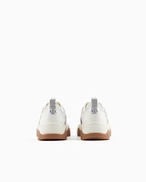 Armani Exchange - Chunky sneakers with logo, Woman, Beige, Size: