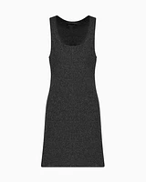 Armani Exchange - Short sheath dress lurex fabric, Woman, Black, Size: