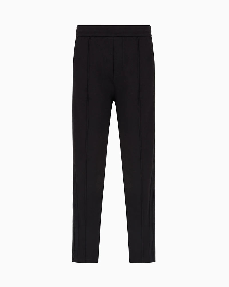 Armani Exchange - Regular fit trousers with contrasting band, Man, Black, Size: M