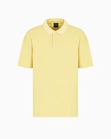 Armani Exchange - Used effect cotton piquet polo, Man, Yellow, Size: