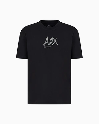 Armani Exchange -  Regular fit T-shirt with logo, Man, Black, Size: