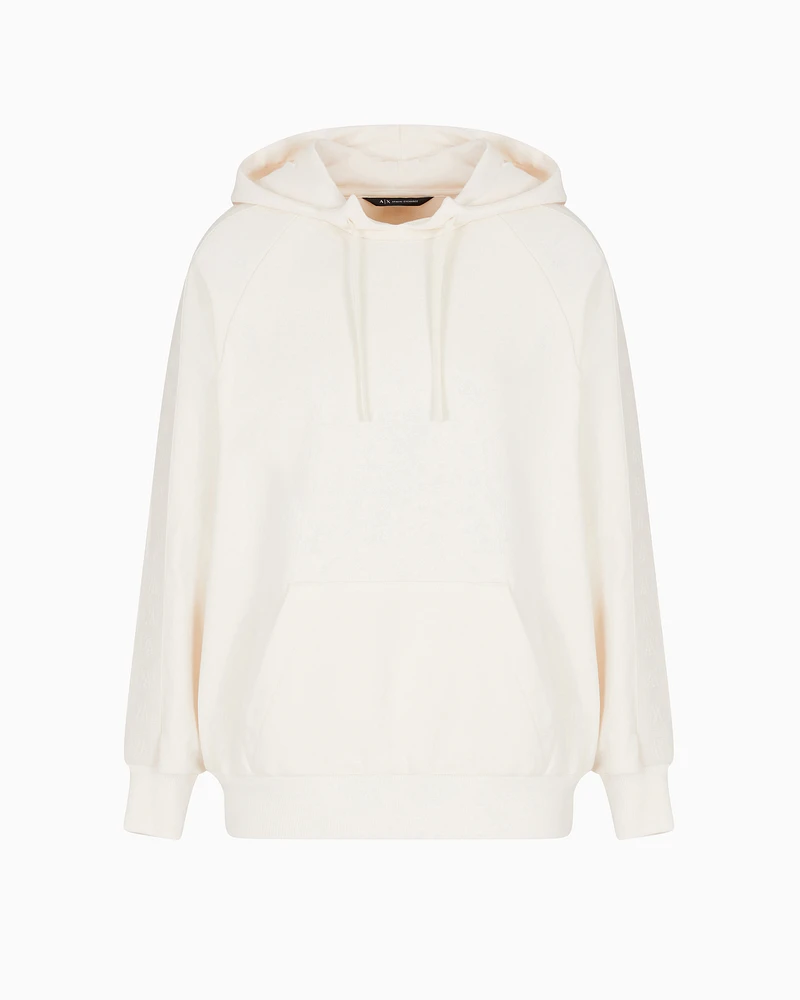 Armani Exchange - Oversized hoodie with logo, Woman, White, Size: