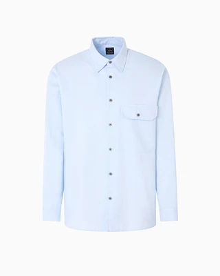 Armani Exchange - Casual Shirts, Man, Light Blue, Size: XXL