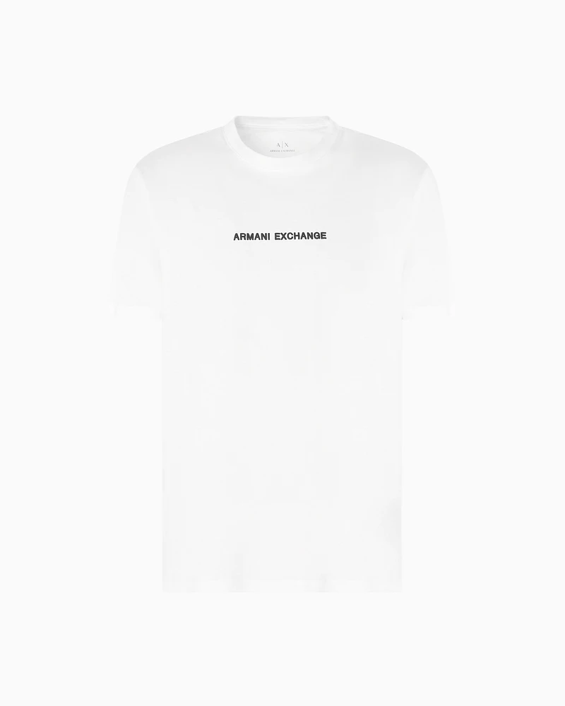 Armani Exchange - Regular fit T-shirt with logo print on the chest, Man, White, Size: