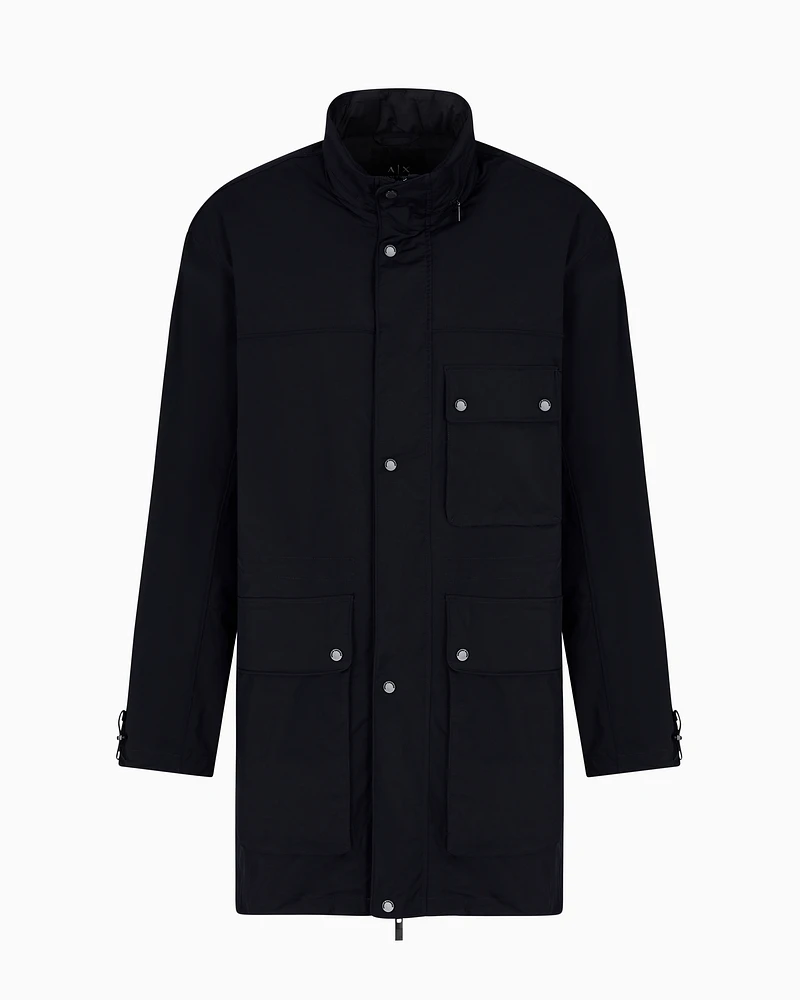 Armani Exchange - Trench with maxi pockets, Man, Navy Blue, Size: