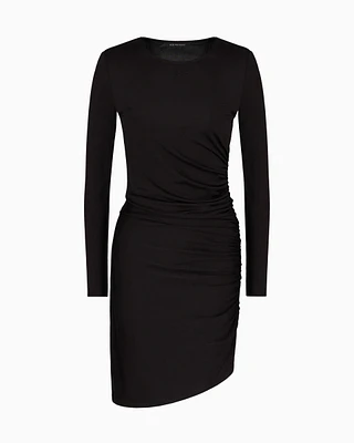 Armani Exchange -  Short asymmetrical sheath dress, Woman, Black, Size: