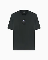 Armani Exchange - Regular fit T-shirt with logo print, Man, Green, Size: