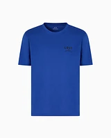 Armani Exchange - Regular fit T-shirt with print on the chest, Man, Blue, Size: