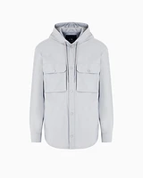 Armani Exchange - Long stretch nylon caban, Man, Grey, Size: