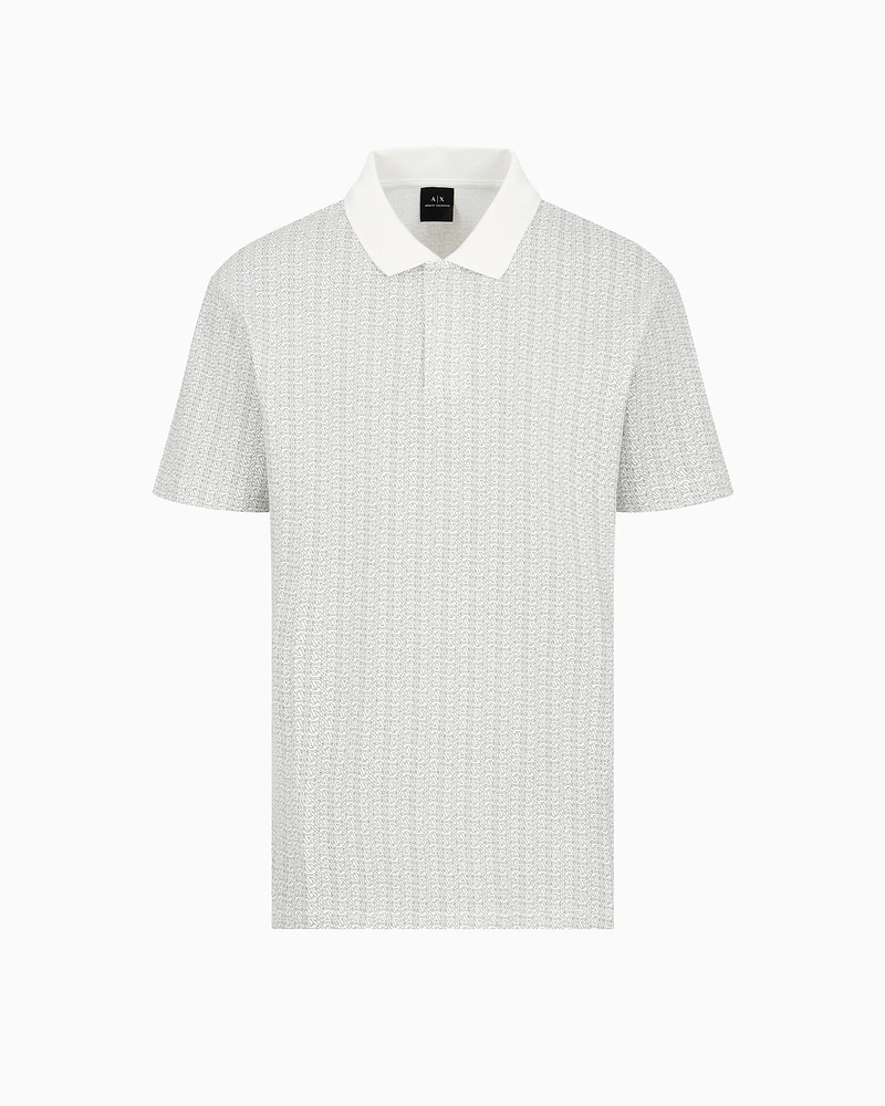 Armani Exchange - Regular fit polo shirt stretch jersey, Man, White, Size: