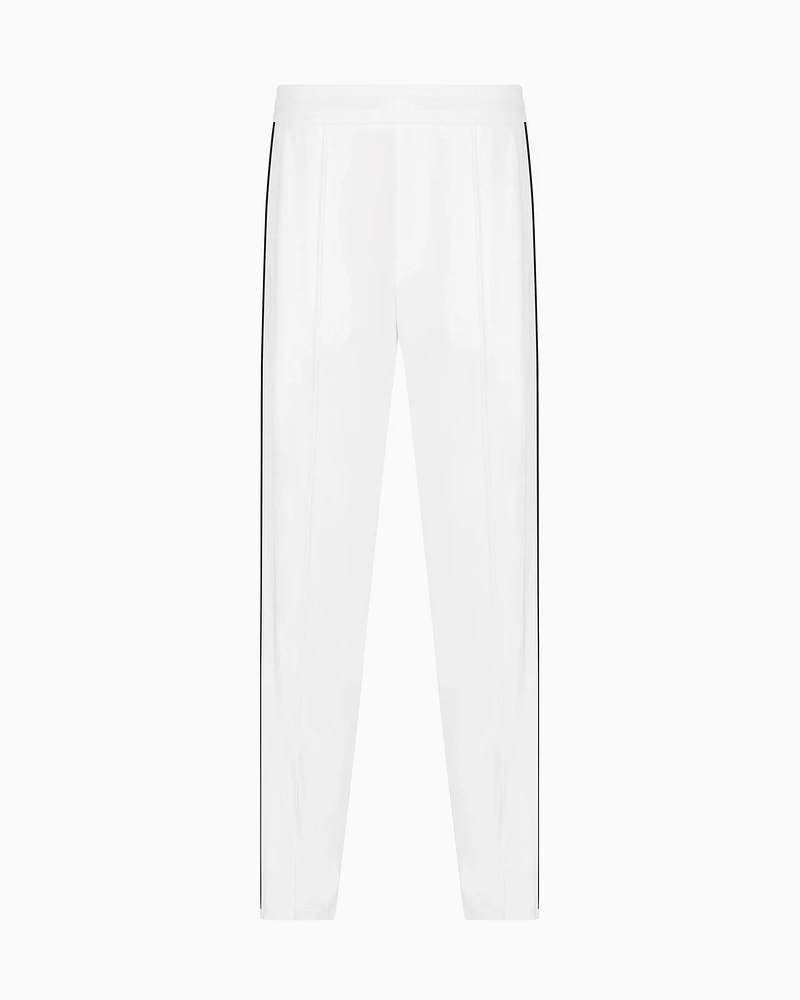 Armani Exchange - Regular fit trousers with contrasting band, Man, White, Size: