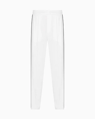 Armani Exchange - Regular fit trousers with contrasting band, Man, White, Size: XS