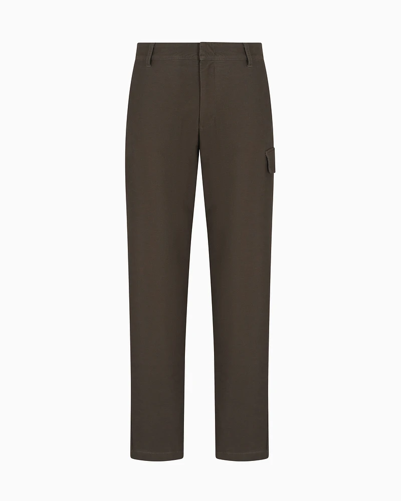 Armani Exchange - Stretch Cotton Cargo Pants, Man, Green, Size: