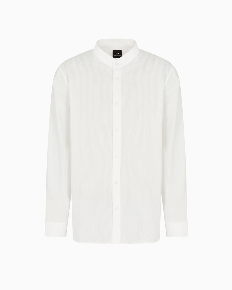 Armani Exchange - Regular fit shirt yarn dyed cotton, Man, White, Size: