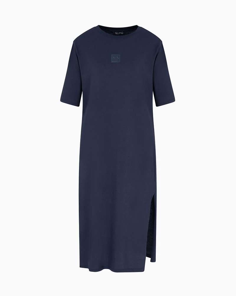 Armani Exchange - Jersey midi dress, Woman, Navy Blue, Size: XS