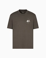 Armani Exchange - Regular fit T-shirt with print on the chest, Man, Green, Size: