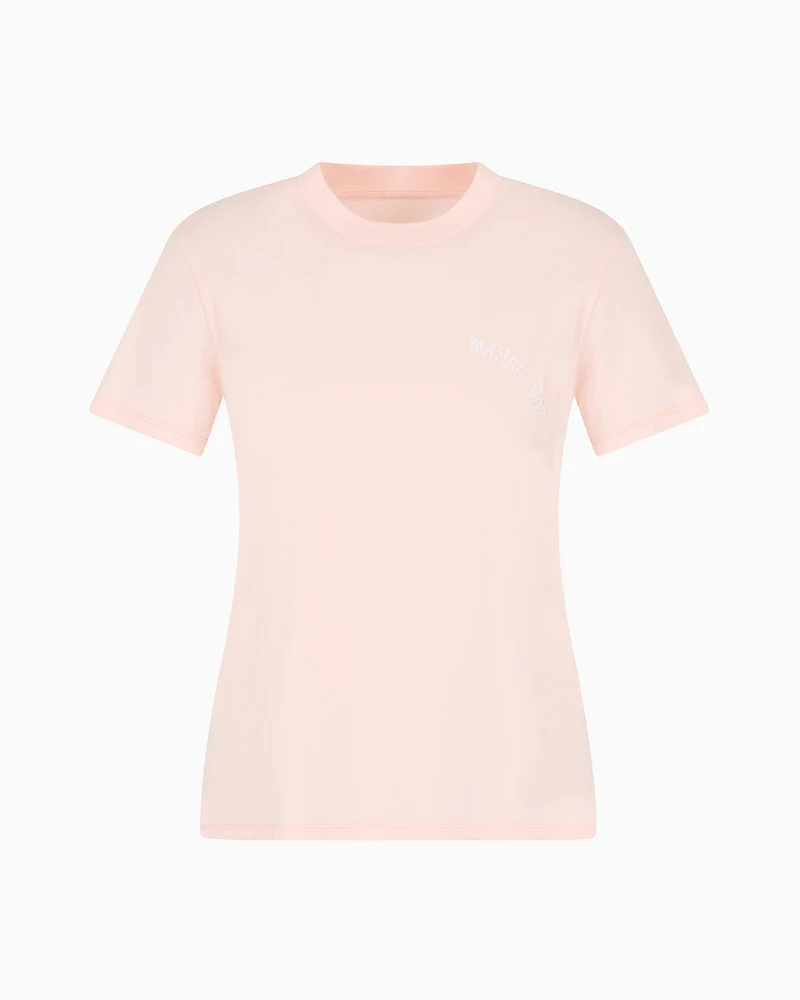 Armani Exchange - Maybe not regular fit t-shirt, Woman, Pink, Size: S