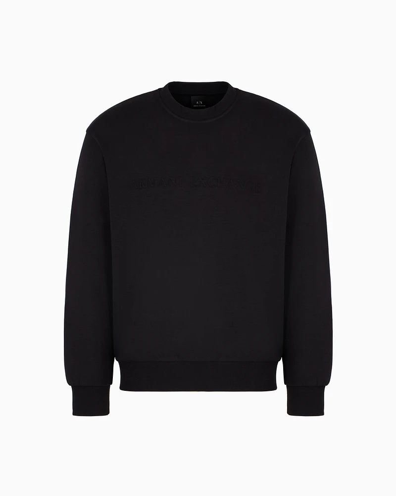 Armani Exchange - Crewneck cotton blend sweatshirt, Man, Black, Size: