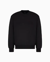 Armani Exchange - Crewneck cotton blend sweatshirt, Man, Black, Size: