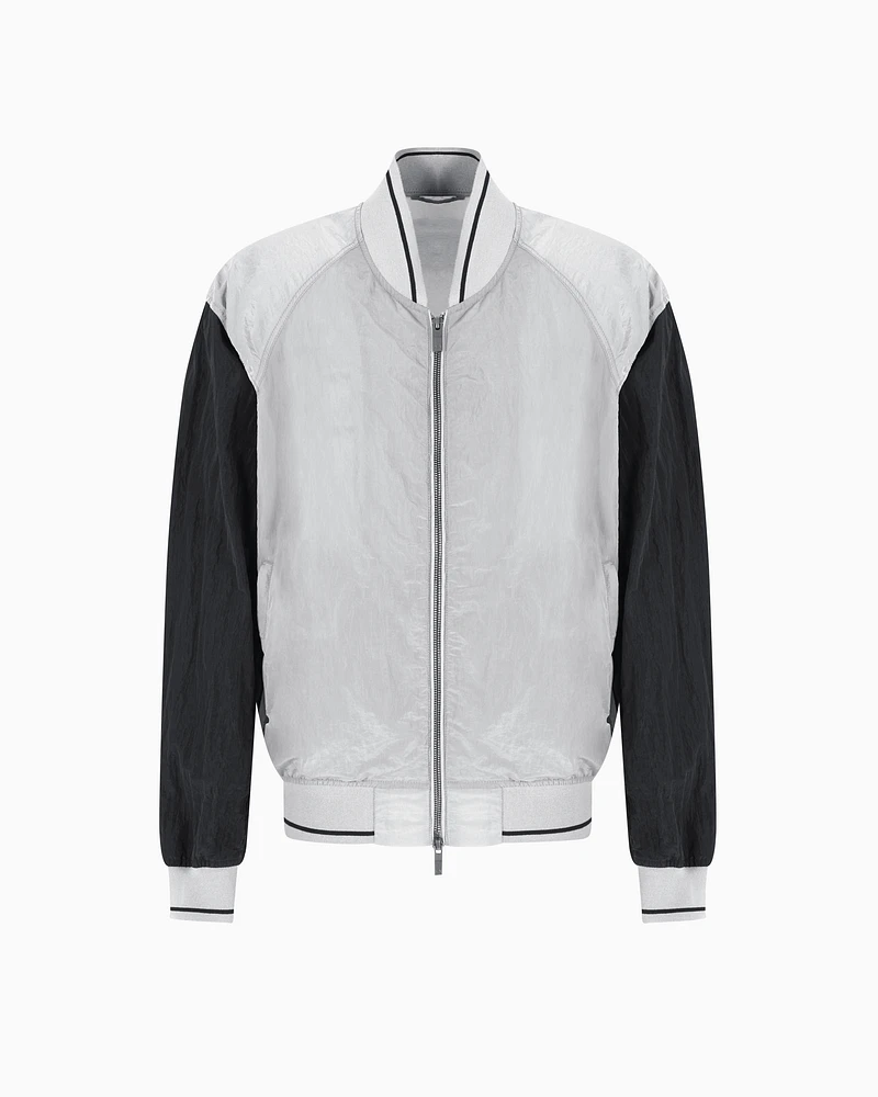 Armani Exchange - Bomber jacket with contrasting sleeves, Man, Grey, Size: