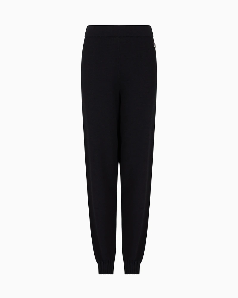 Armani Exchange - ASV Knitted Pants, Woman, Black, Size: