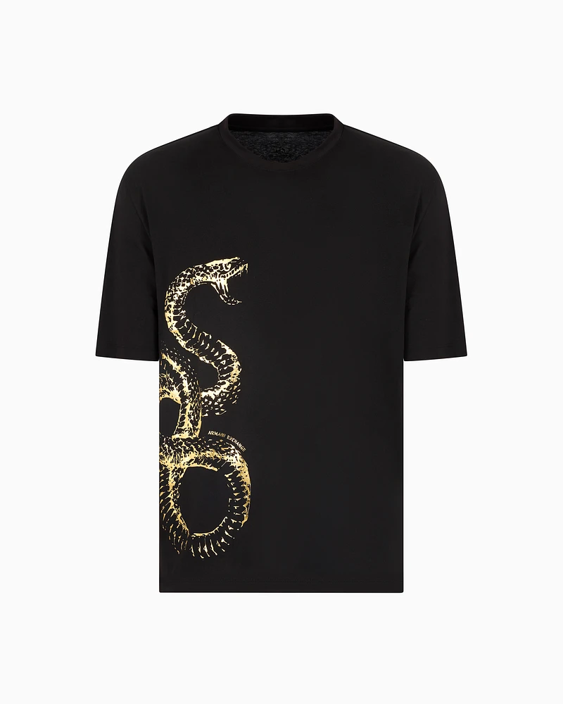 Armani Exchange - Regular fit jersey t-shirt, Man, Black, Size: