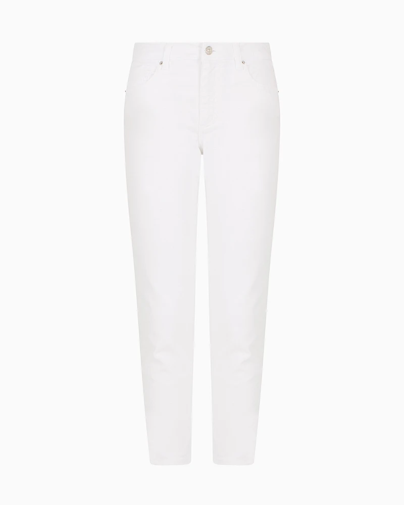 Armani Exchange - J01 super skinny jeans with Chinese New Year embroidery, Woman, White, Size: