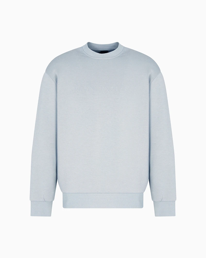 Armani Exchange - Crewneck cotton blend sweatshirt, Man, Grey, Size: