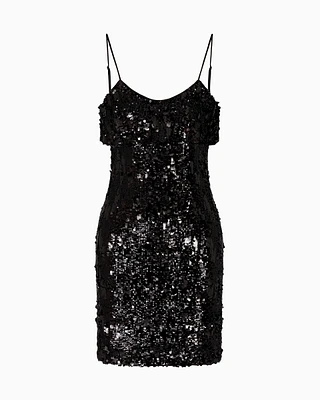 Armani Exchange - Short sequin dress, Woman, Black, Size: